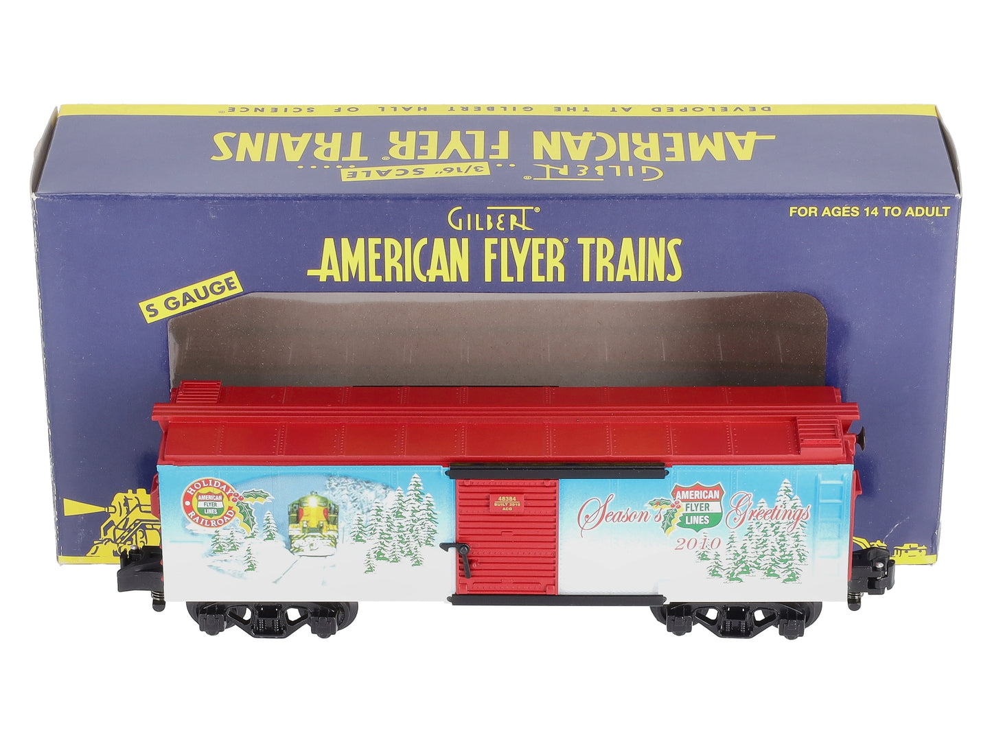 American Flyer 6-48384 S Scale Holiday 2010 Boxcar LN/Box