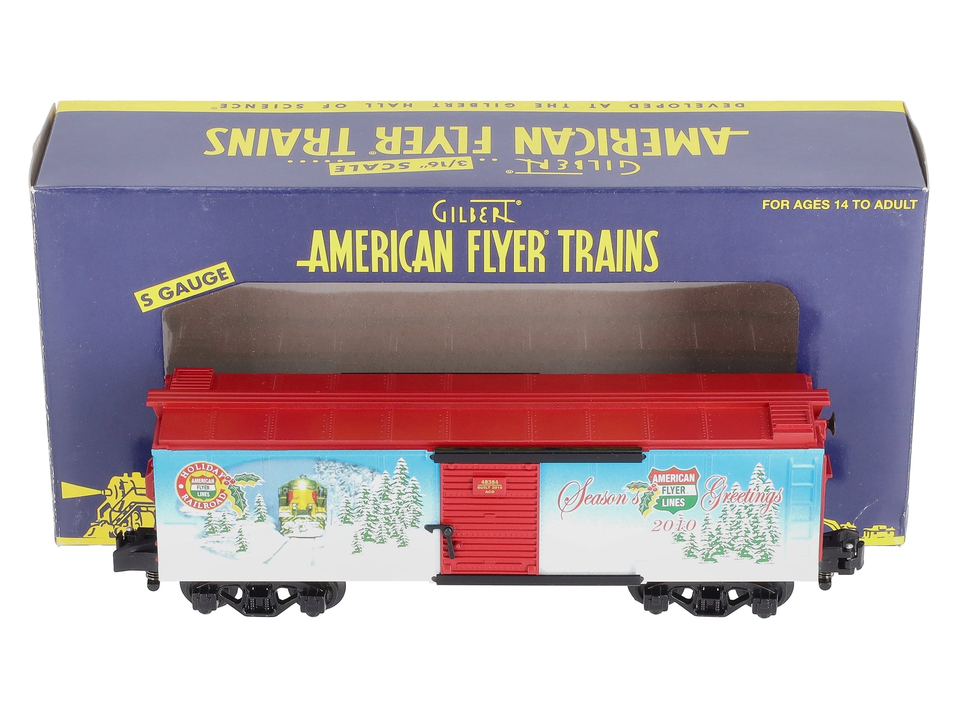 American Flyer 6-48384 S Scale Holiday 2010 Boxcar LN/Box