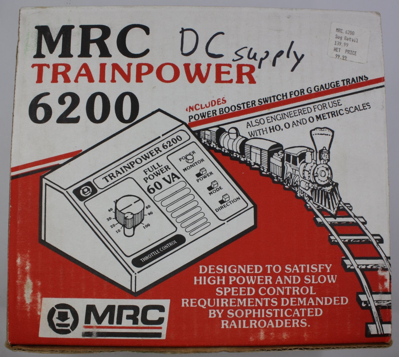 MRC NBR AA222 O Gauge TrainPower 6200 DC Transformer