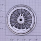 Lionel 5L-40 Paint Cast Iron Thick Rim Spoked 2-5/8" Std Gauge Loco Plain Wheel