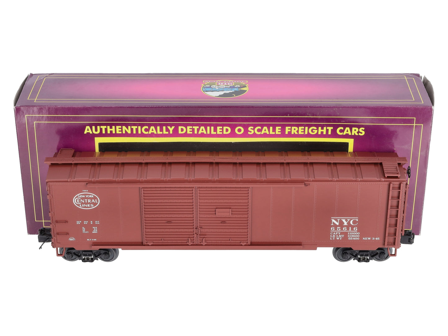 MTH 20-93245 O New York Central Double Door 50' Box Car #65616 LN/Box