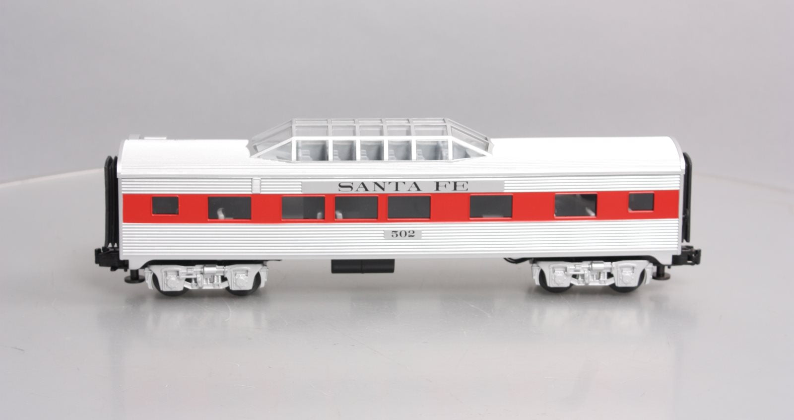 MTH 30-6012 O Gauge Santa Fe 0-27 Streamlined Vista Dome Car #502 LN/Box