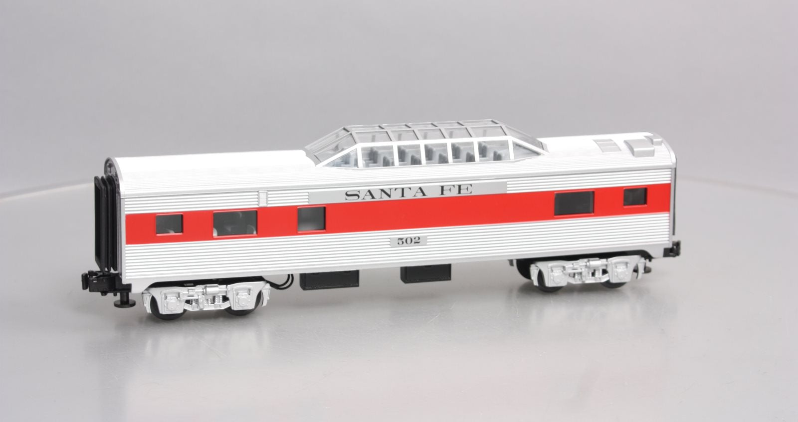 MTH 30-6012 O Gauge Santa Fe 0-27 Streamlined Vista Dome Car #502 LN/Box