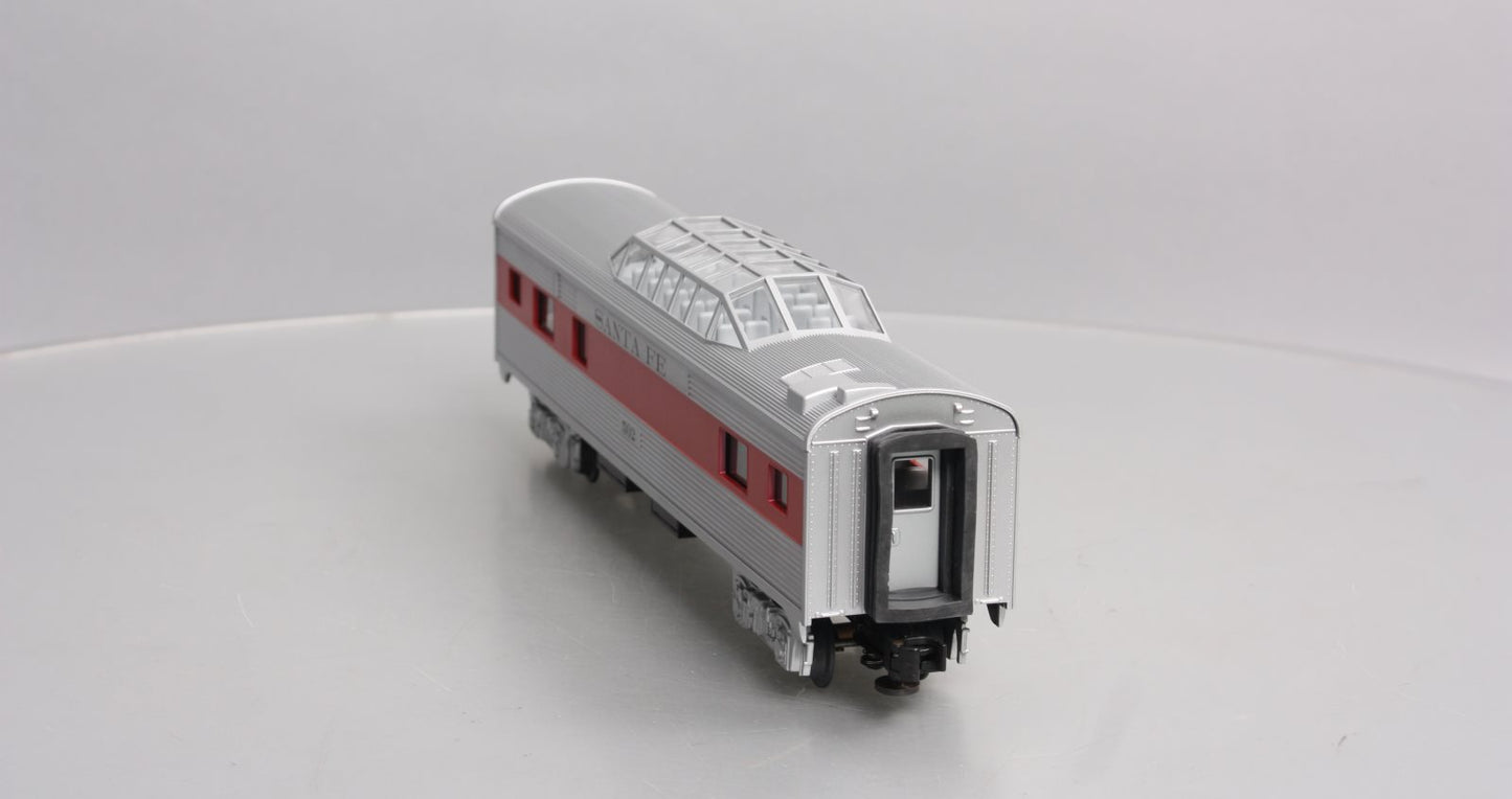 MTH 30-6012 O Gauge Santa Fe 0-27 Streamlined Vista Dome Car #502 LN/Box