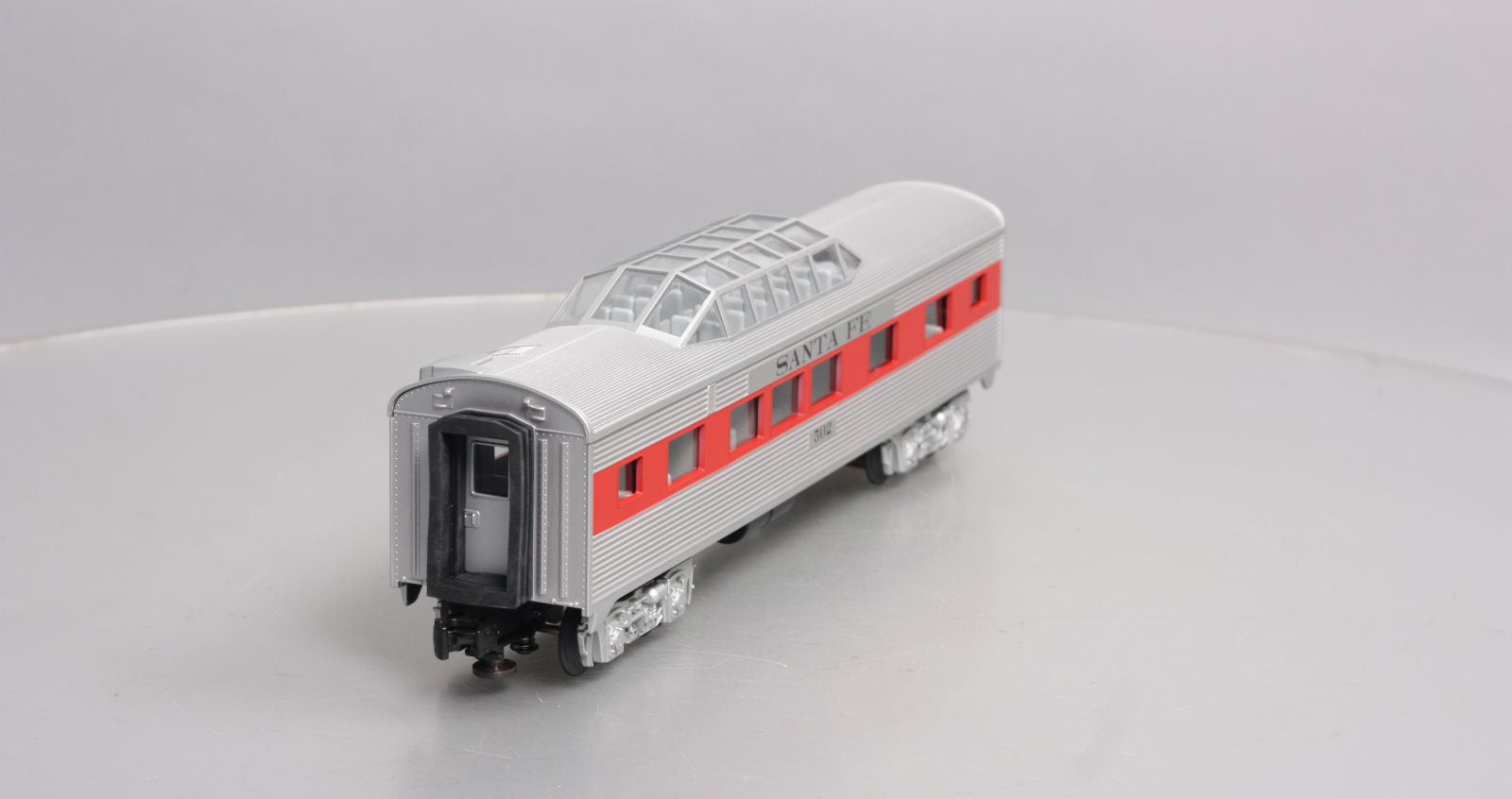 MTH 30-6012 O Gauge Santa Fe 0-27 Streamlined Vista Dome Car #502 LN/Box