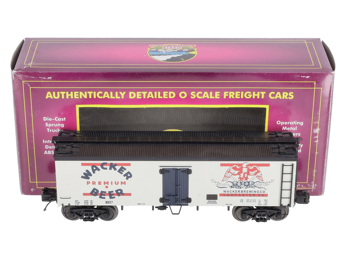 MTH 20-94347 O Wacker 36' Woodsided Reefer Car