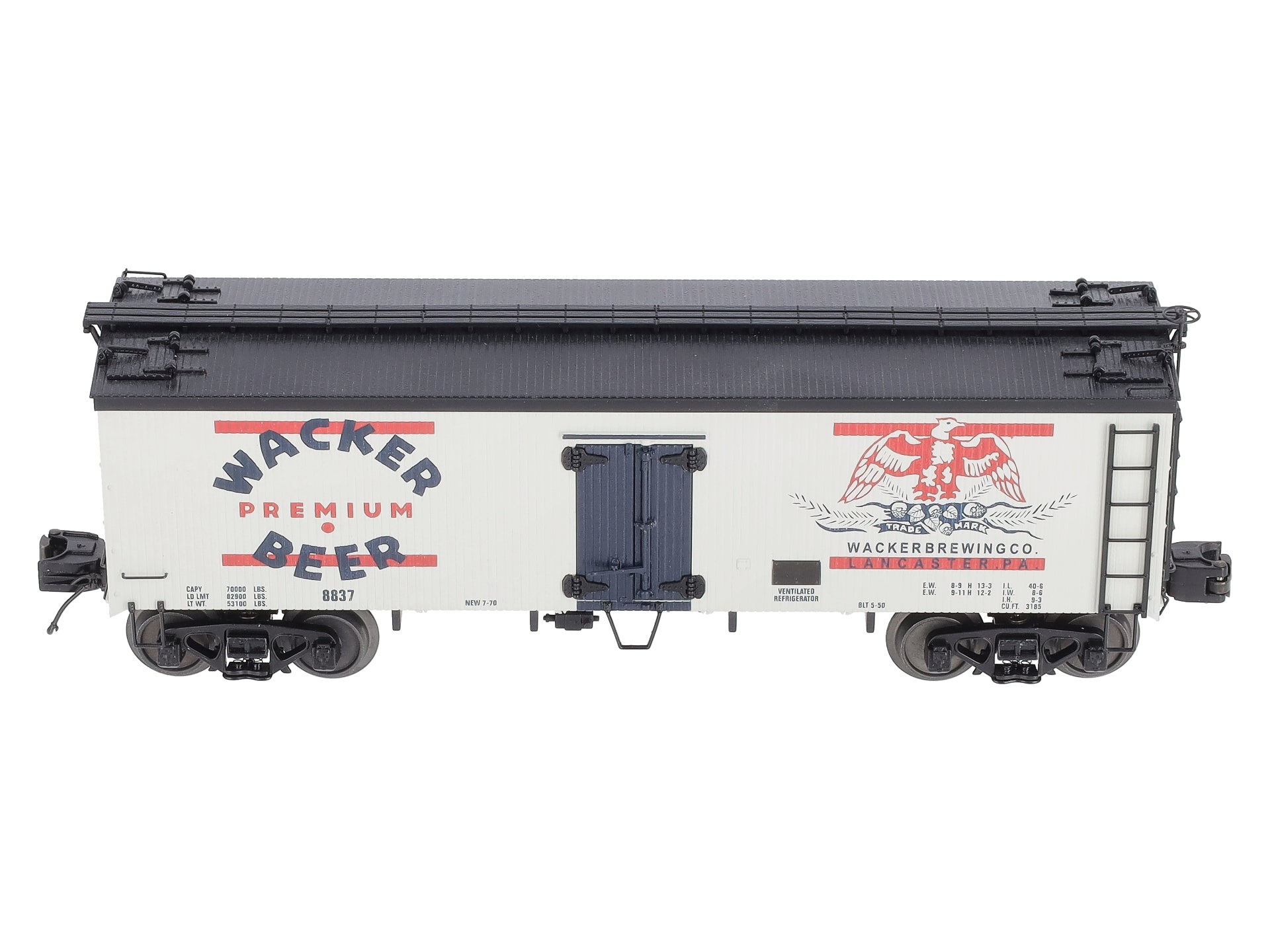 MTH 20-94347 O Wacker 36' Woodsided Reefer Car