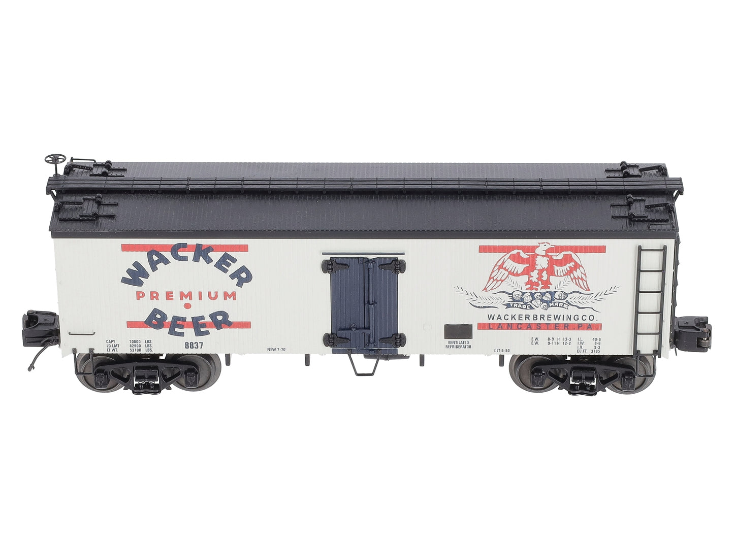 MTH 20-94347 O Wacker 36' Woodsided Reefer Car