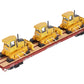 MTH 20-98640 O Western Maryland 60’ Flat Car with 3 John Deere 650H Bull Dozers