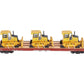 MTH 20-98640 O Western Maryland 60’ Flat Car with 3 John Deere 650H Bull Dozers