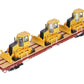 MTH 20-98640 O Western Maryland 60’ Flat Car with 3 John Deere 650H Bull Dozers LN/Box