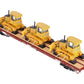 MTH 20-98640 O Western Maryland 60’ Flat Car with 3 John Deere 650H Bull Dozers LN/Box