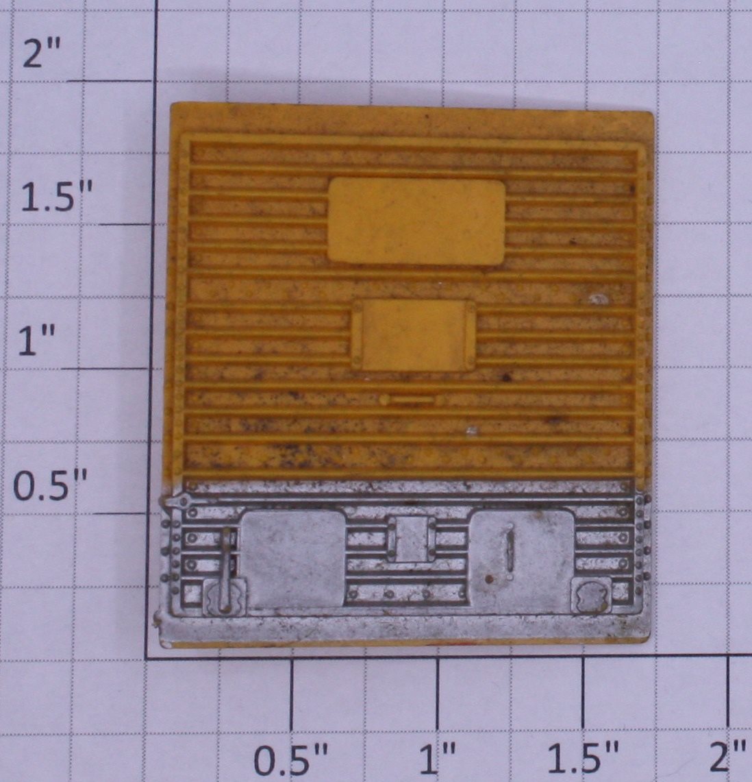 Lionel 6464-7 Yellow & Silver 5-Panel Box Car Door without Black Stripe