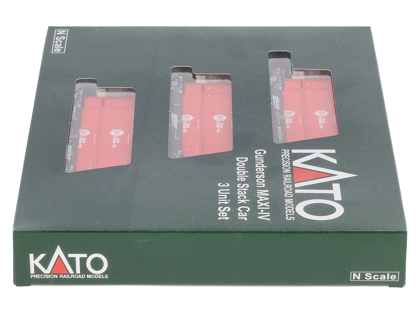 Kato 106-6178 N BNSF "Swoosh Logo" Gunderson MAXI-IV Well Car Set (Set of 3)