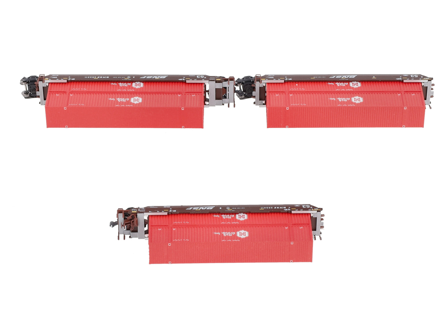 Kato 106-6178 N BNSF "Swoosh Logo" Gunderson MAXI-IV Well Car Set (Set of 3)