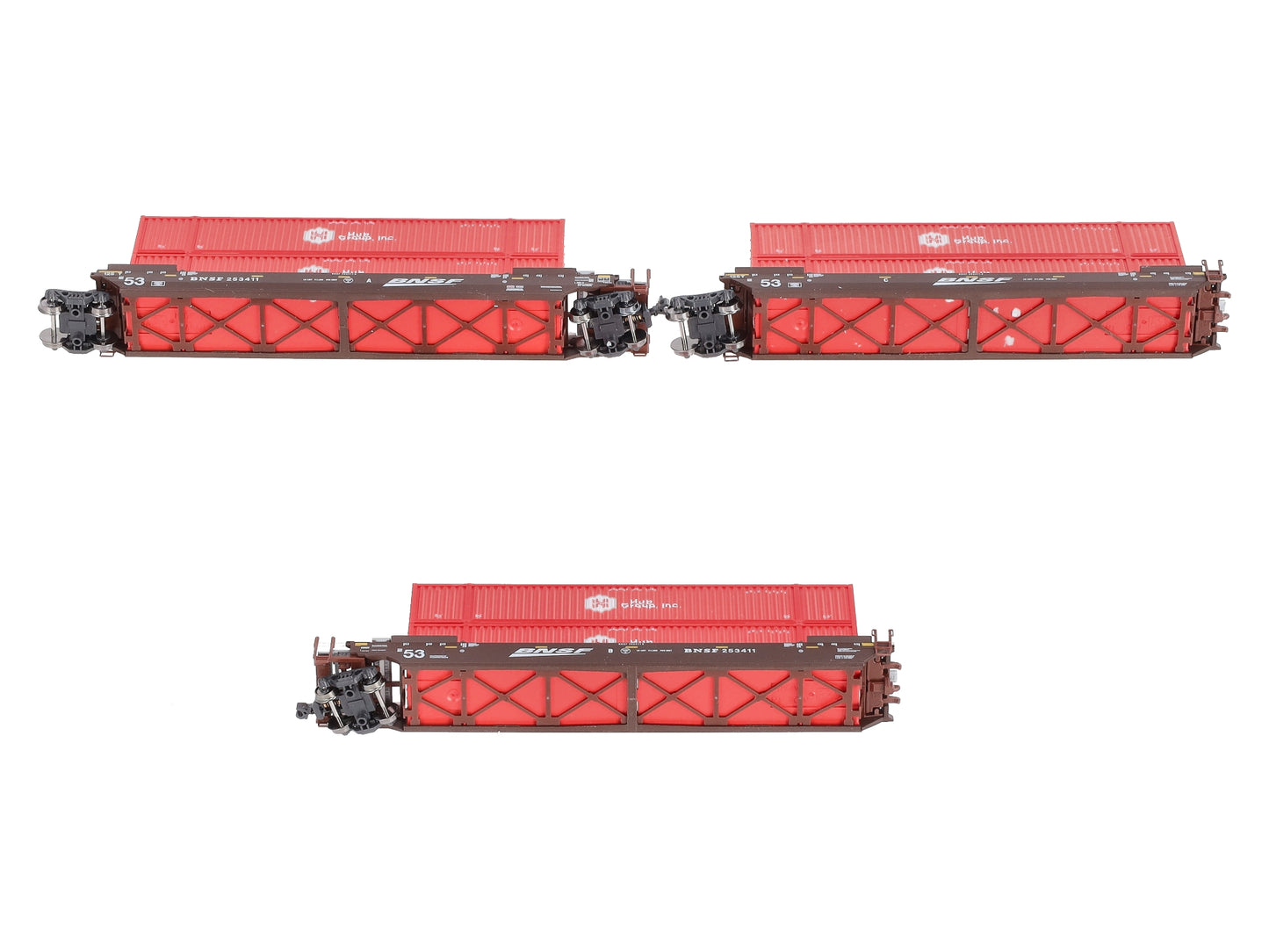 Kato 106-6178 N BNSF "Swoosh Logo" Gunderson MAXI-IV Well Car Set (Set of 3)
