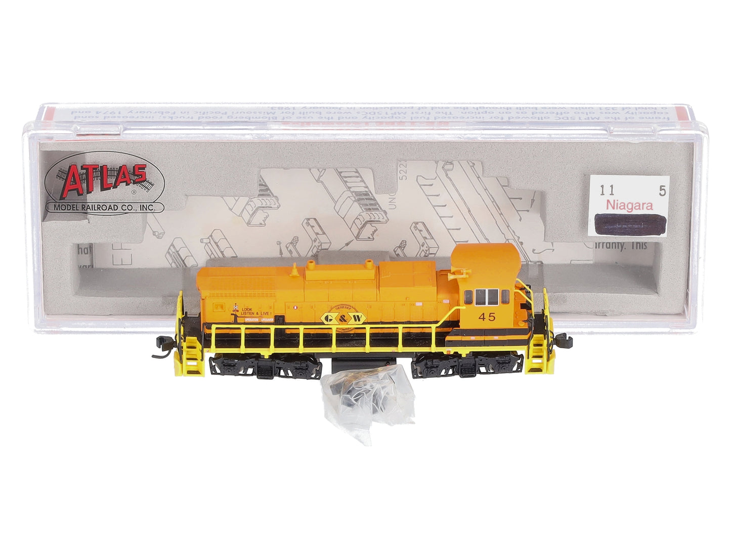 Atlas 52209 N Scale Genesee & Wyoming MP15DC Diesel Locomotive #45