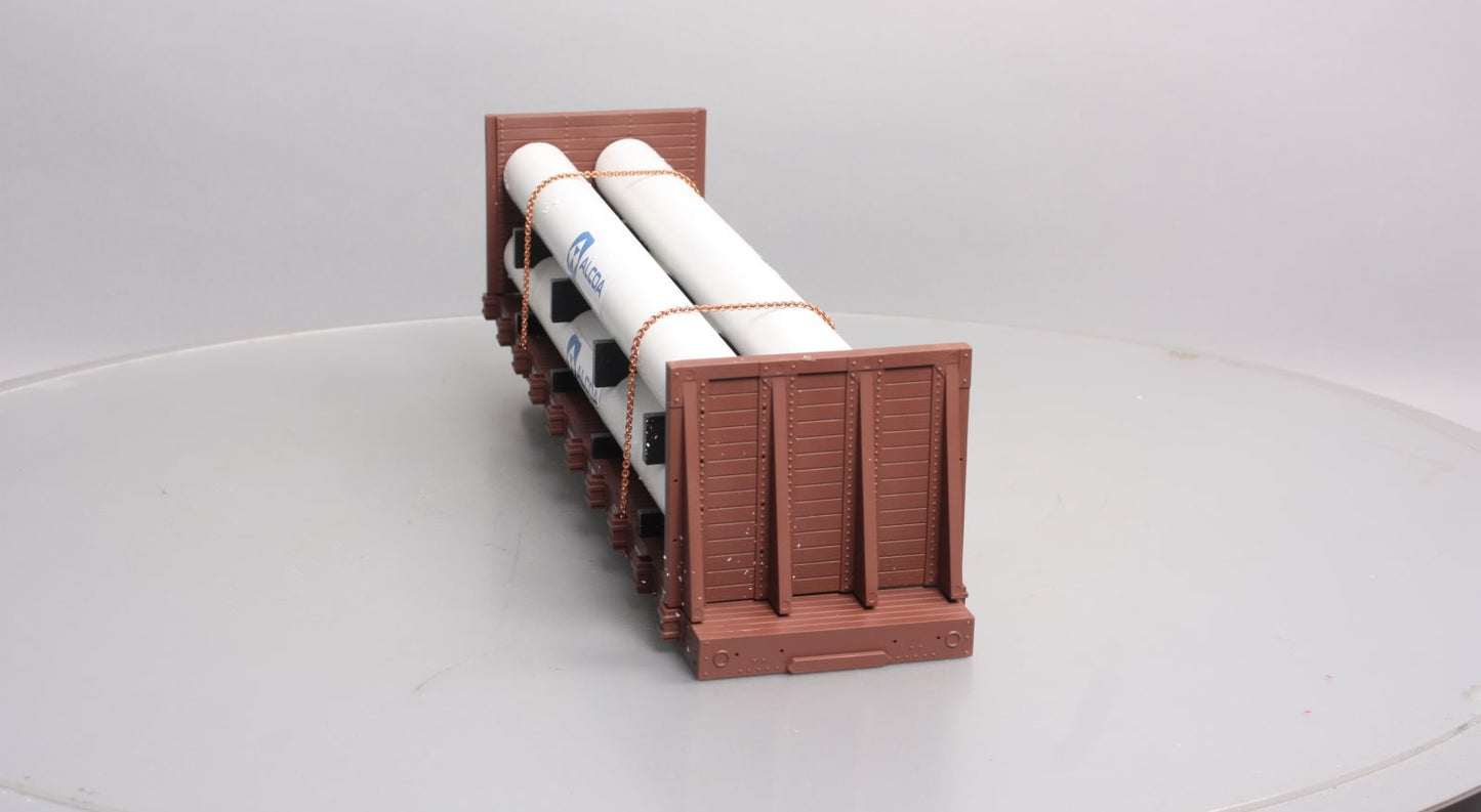 USA Trains R17617A G C&S Pipe Load Flat Cars (BC Red) #099