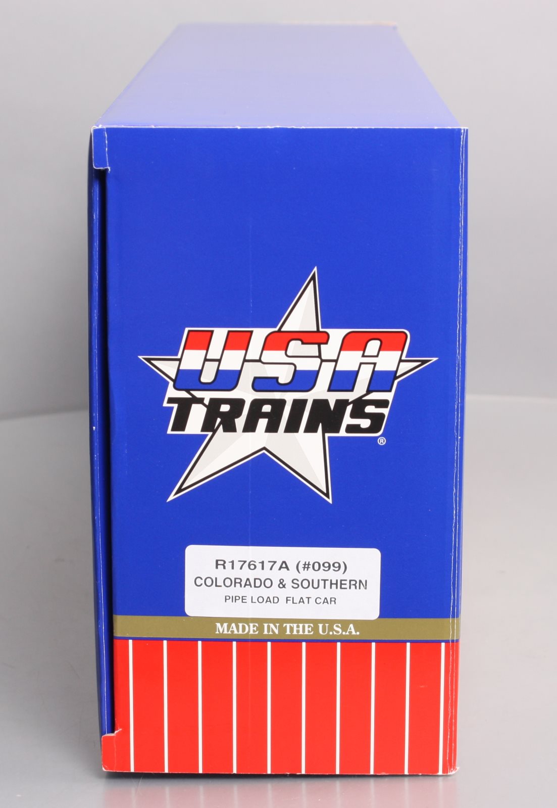 USA Trains R17617A G C&S Pipe Load Flat Cars (BC Red) #099