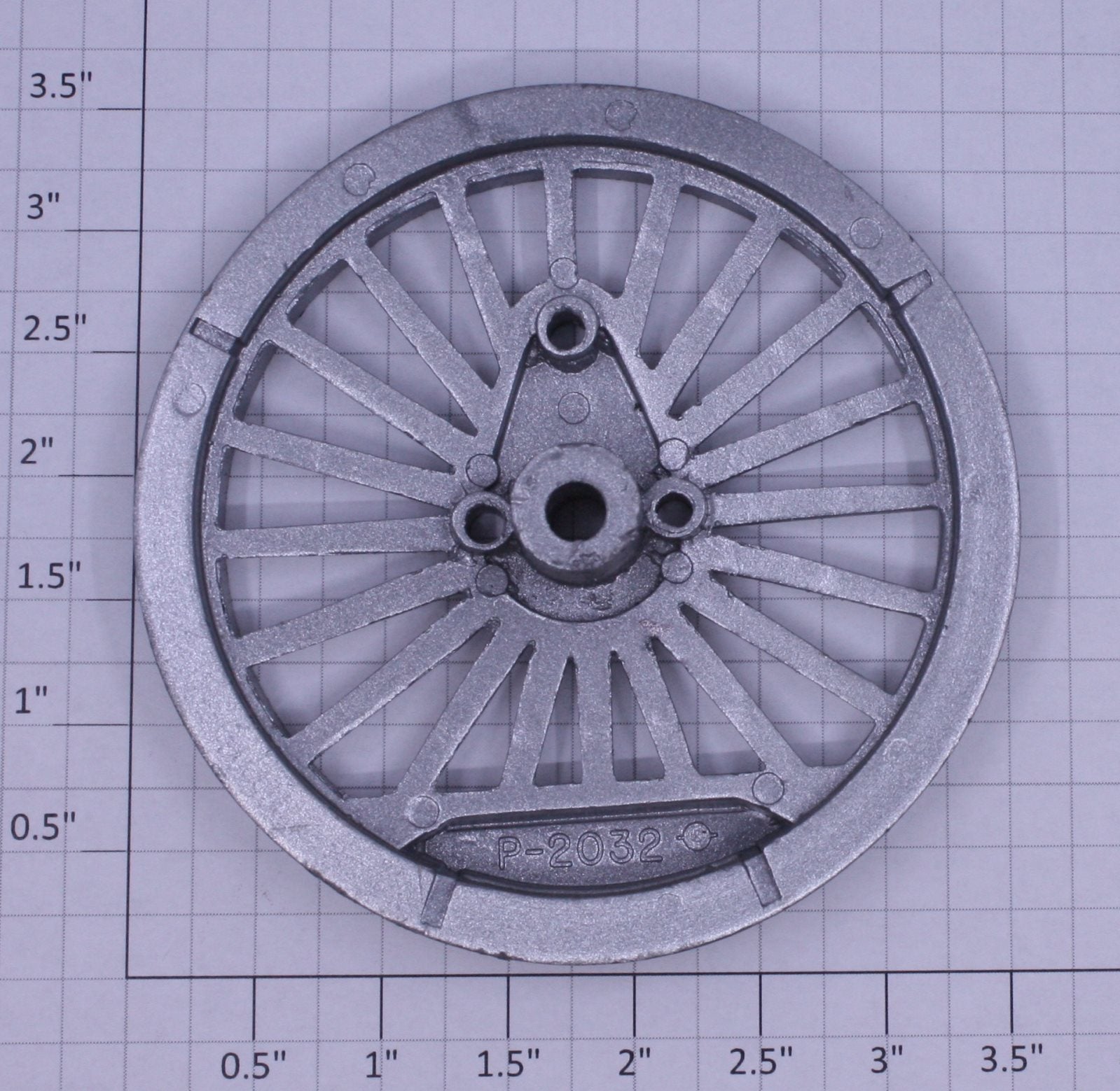 Gilbert 1931-15X Painted Silver Metal Driver Wheel for Hudson Erector Locomotive