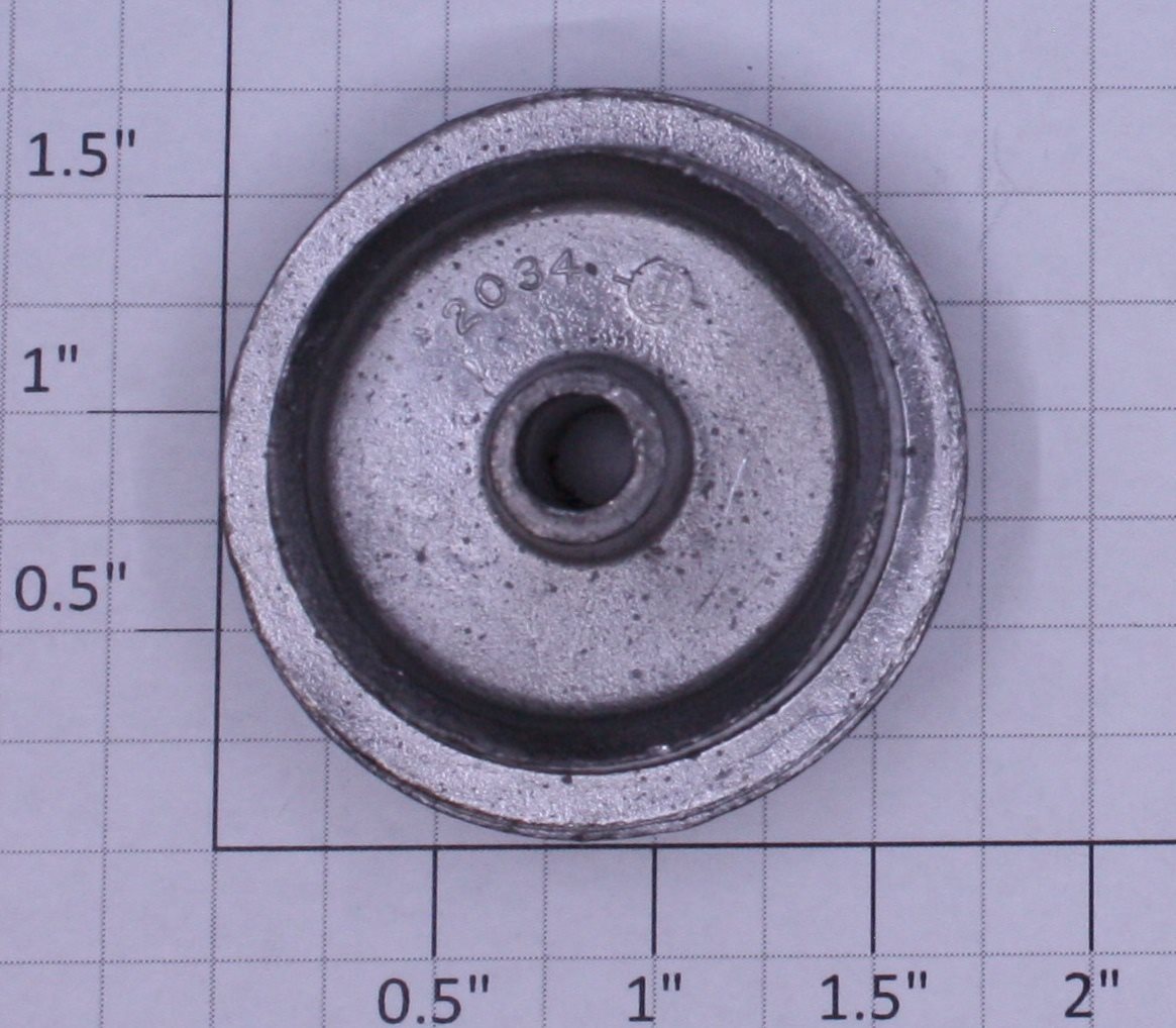 Gilbert 2034 Zinc Cast Silver Painted Plain Wheel without Set Screw