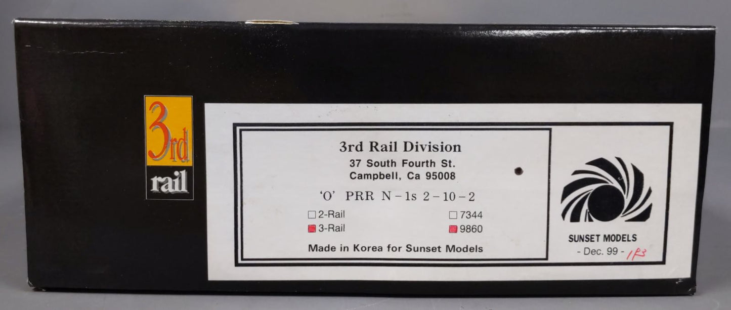 3rd Rail 9860 O BRASS Pennsylvania N-1s 2-10-2 Steam Loco & Tender - 3-Rail LN/Box