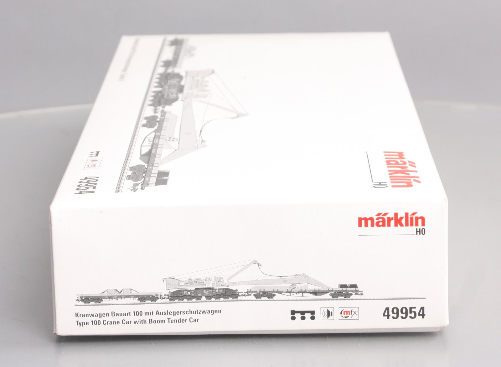 Marklin 49954 HO Deutsche Bahn Type 100 Crane Car & Type 817 Boom Tender Car Set