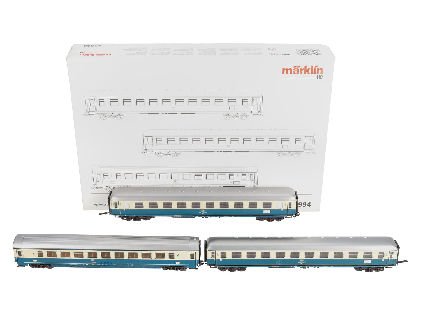 Marklin 42994 HO Deutsche Bahn Southwind Passenger Car Set LN/Box