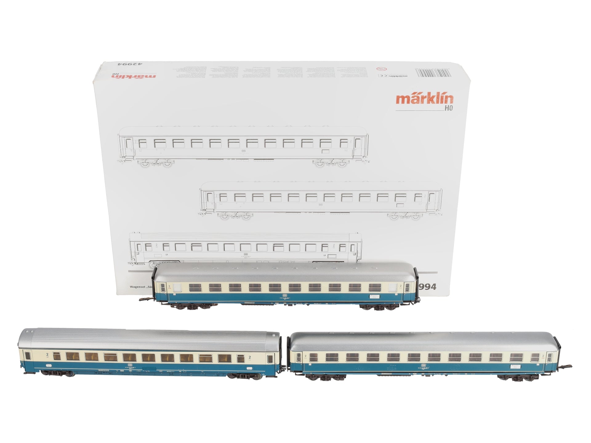 Marklin 42994 HO Deutsche Bahn Southwind Passenger Car Set LN/Box