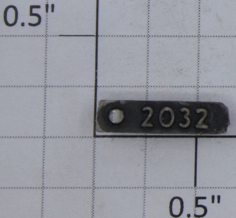 Lionel 2032-10 Painted Right Hand Raised Number Marker Lens/Number Board