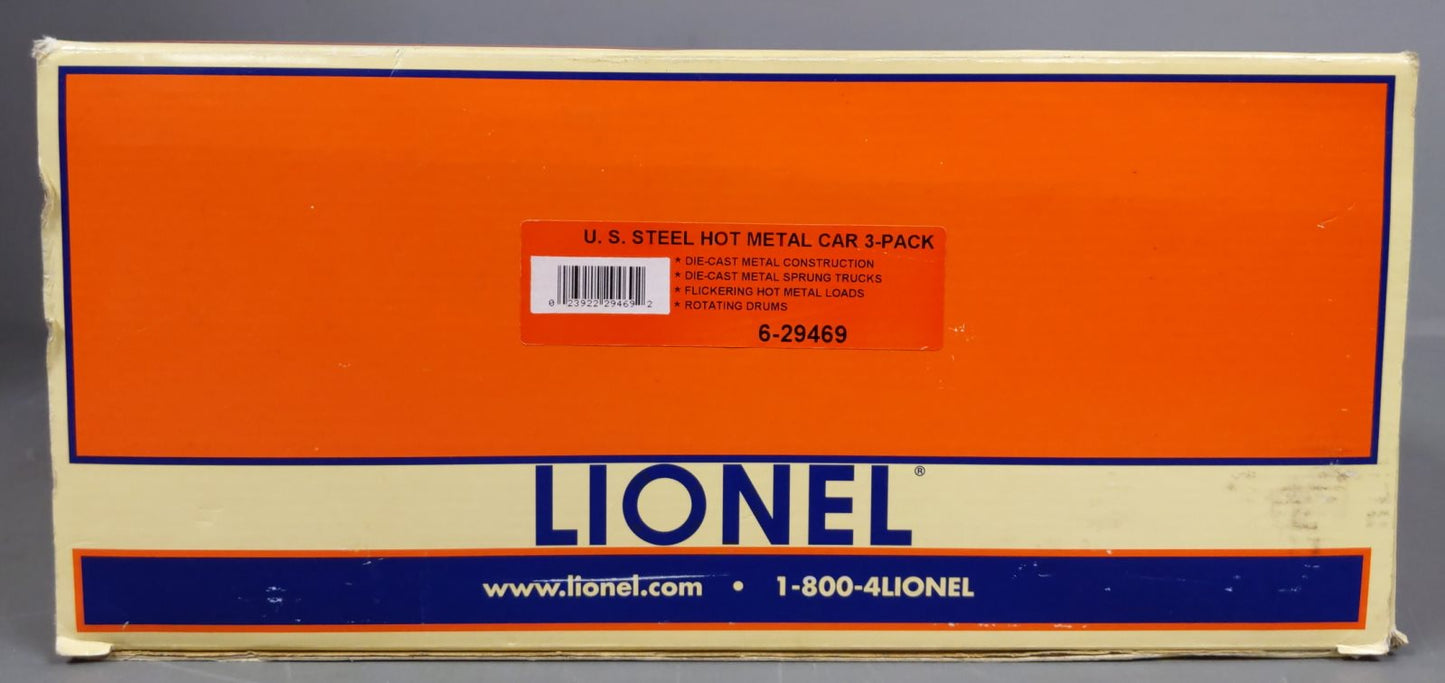 Lionel 6-29469 O U.S. Steel Hot Metal Car (Pack of 3) NIB