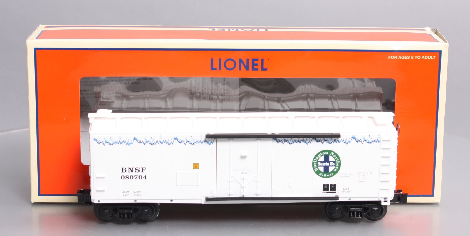 Lionel 6-52351 O Gauge BNSF Icicle Refrigerator Car #080704 MT/Box