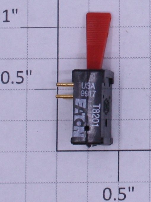 Eaton T8201 Red STSP On/Off Mini Paddle Lever Toggle Switch