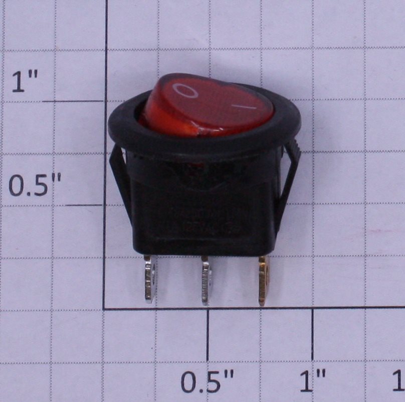 Radio Shack 275-601 SPDT Red Rocker Switch 10A @ 125VAC, 6A @ 250VAC