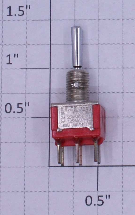Alco Models A203 DPDT Mini Paddle Lever Center Off Toggle Switch 5A @ 125VAC