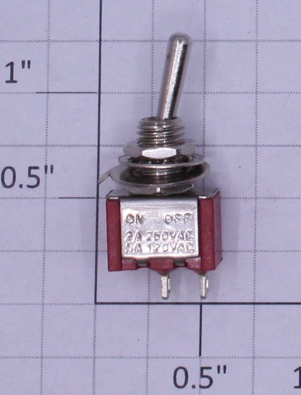 Acme B0826 SPST Red Mini On-Off Toggle Switch 5A @ 120VAC