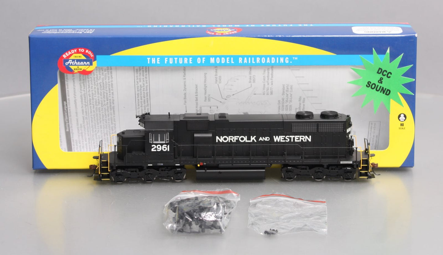 Athearn 98883 HO Norfolk & Western SD39 Diesel Loco w/DCC & Sound RTR #2961