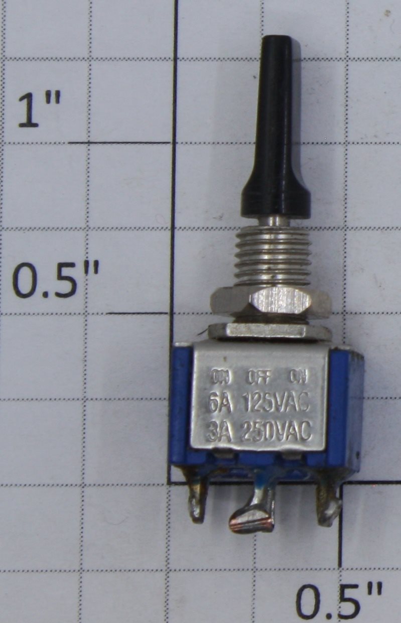 Radio Shack 275-664 DPDT Mini Center-Off Lever Toggle Switch 6A at 125-VAC