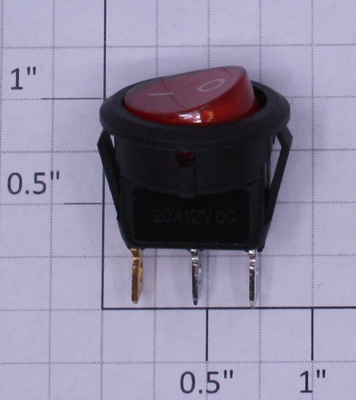 Radio Shack 275-611 SPDT Red Rocker Switch 20A @ 12VDC