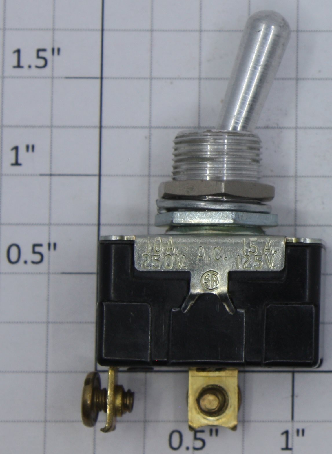 Acme 0826-01 SPST Heavy Duty Toggle Switch 10A @ 250VAC, 15A @ 125VAC 3/4 HP