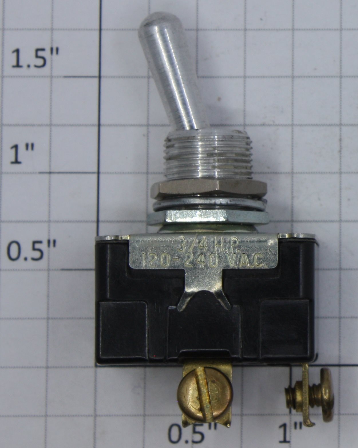 Acme 0826-01 SPST Heavy Duty Toggle Switch 10A @ 250VAC, 15A @ 125VAC 3/4 HP