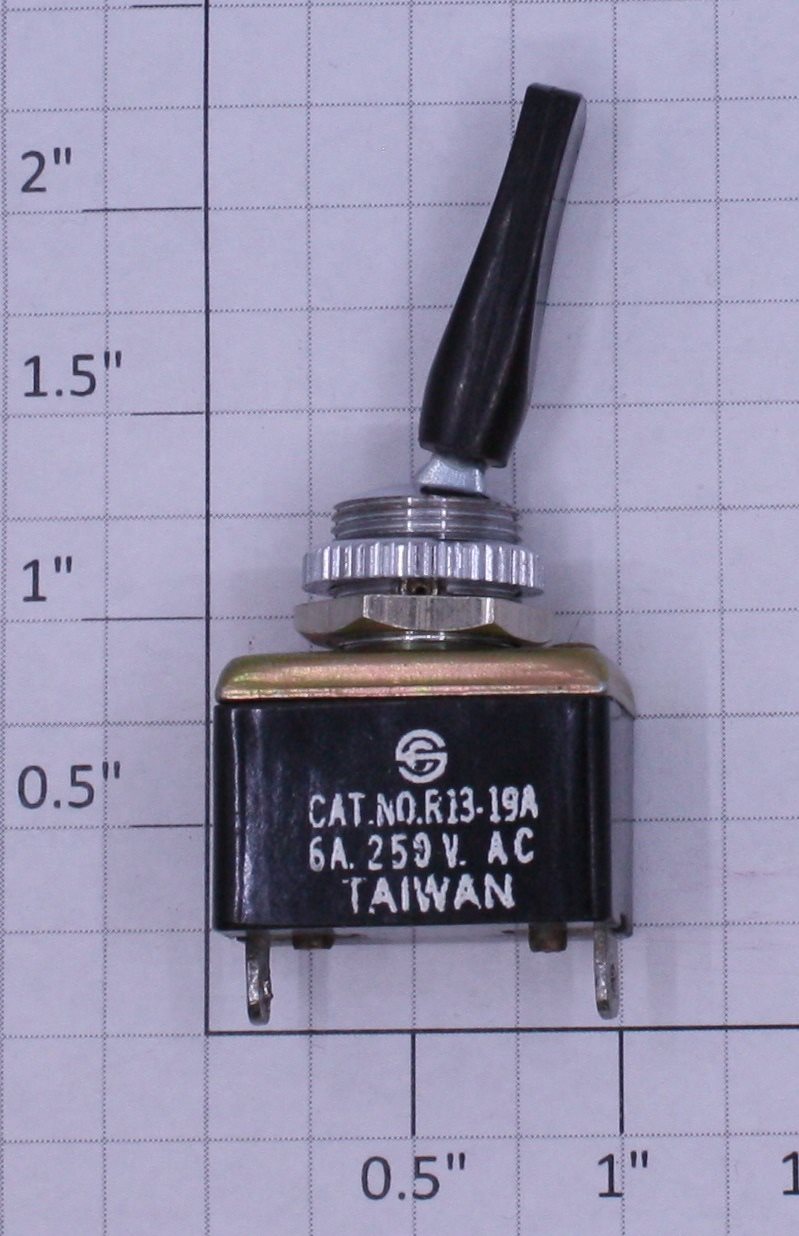 Acme R13-219A SPST Black Paddle Lever Toggle Switch 6A @ 250VAC