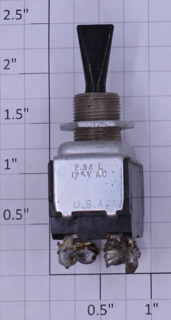 Acme 0826-14 DPDT Black Paddle Lever On/Off Toggle Switch 6A @ 125VAC