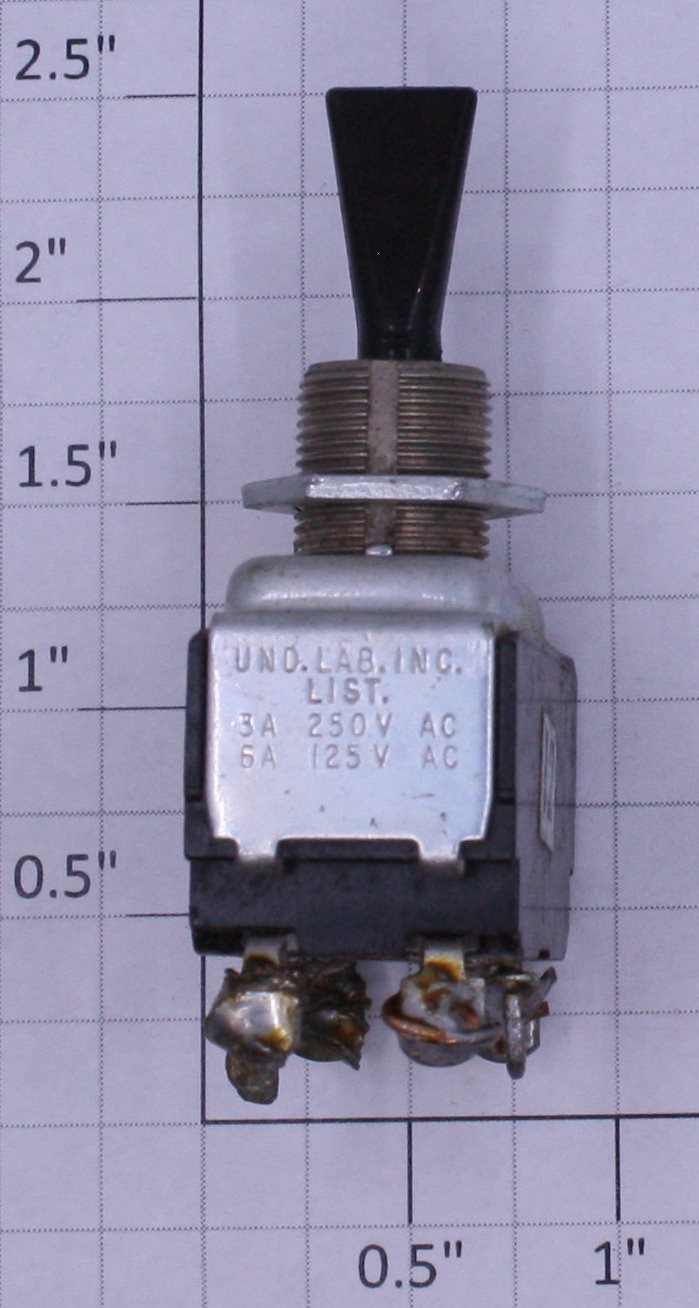 Acme 0826-14 DPDT Black Paddle Lever On/Off Toggle Switch 6A @ 125VAC