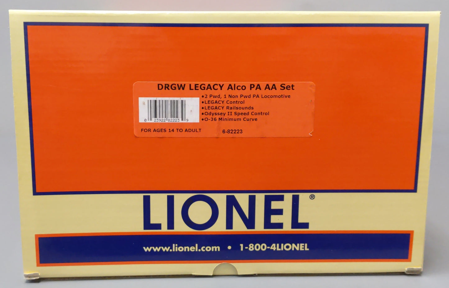 Lionel 6-82223 Rio Grande Legacy ALCO PA A-A Diesel Locomotive #6001/6003