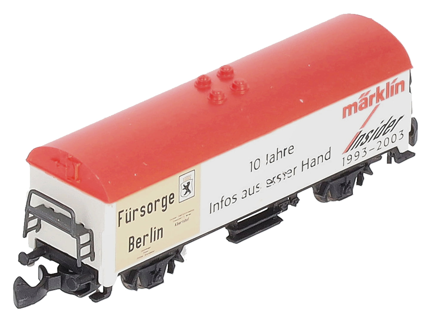 Marklin Z Care Berlin 10 J. Insider Club Freight Car 1993-2003 w/ Anniver. Pin LN/Box