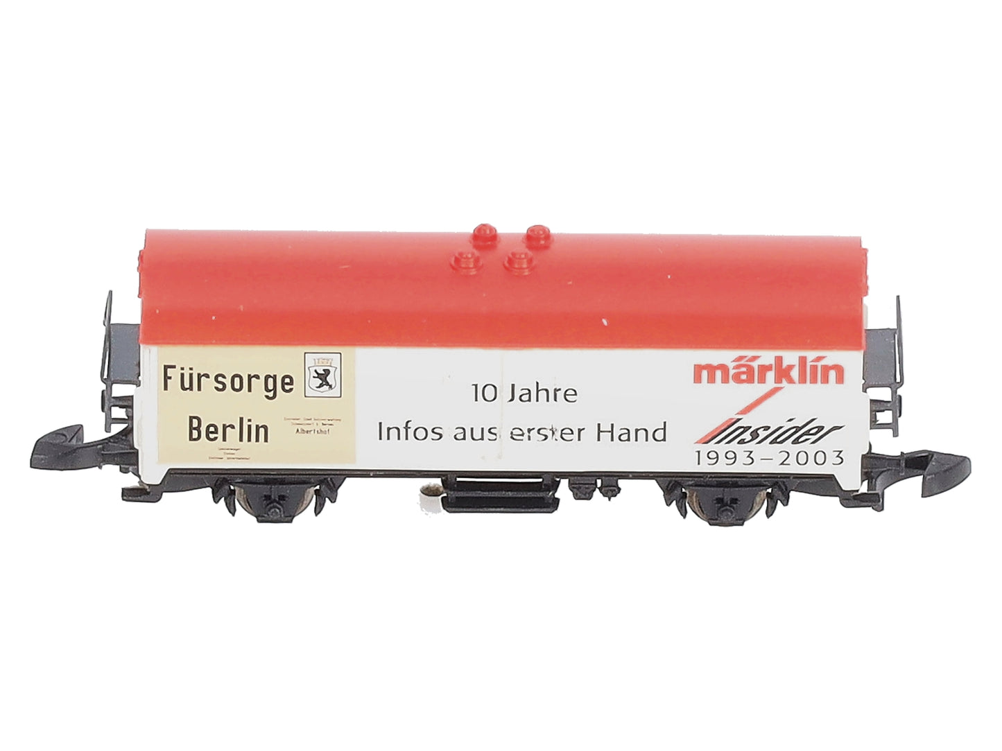 Marklin Z Care Berlin 10 J. Insider Club Freight Car 1993-2003 w/ Anniver. Pin LN/Box