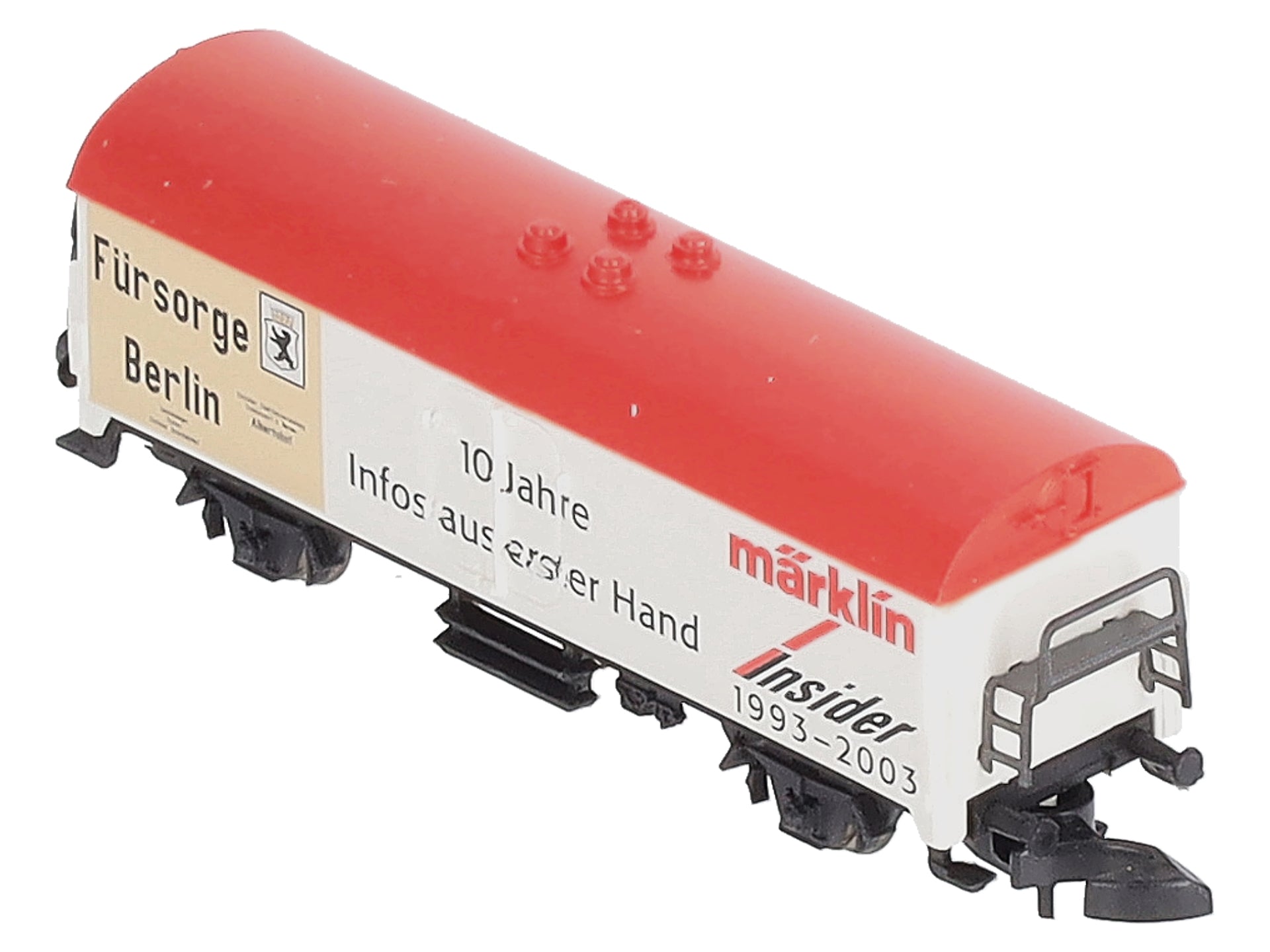 Marklin Z Care Berlin 10 J. Insider Club Freight Car 1993-2003 w/ Anniver. Pin LN/Box