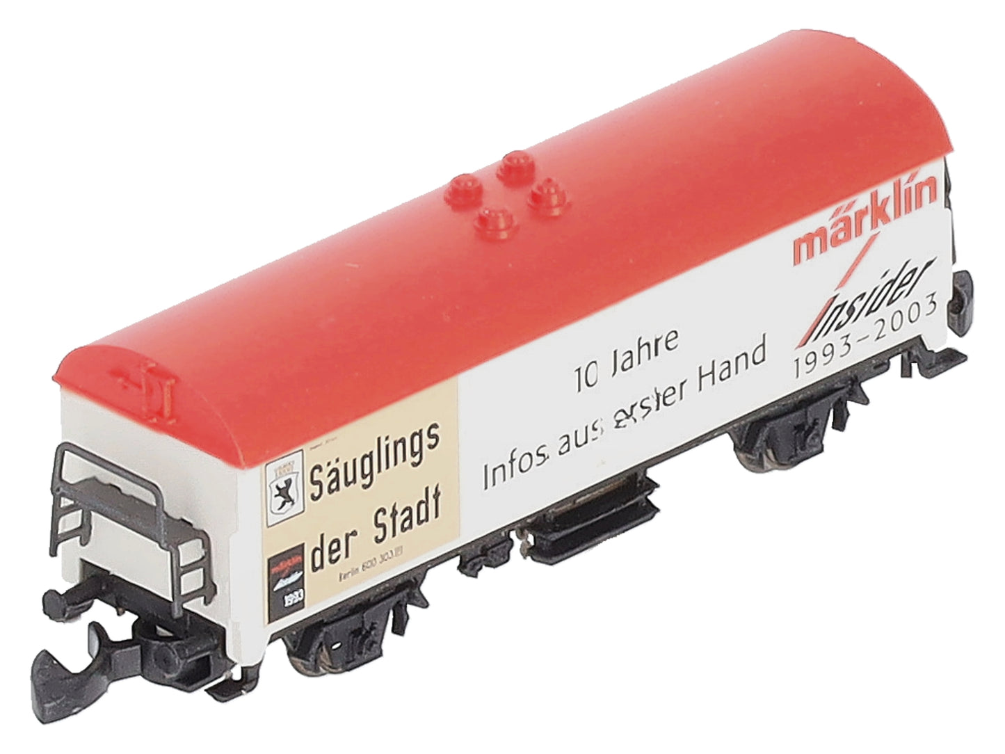 Marklin Z Care Berlin 10 J. Insider Club Freight Car 1993-2003 w/ Anniver. Pin LN/Box