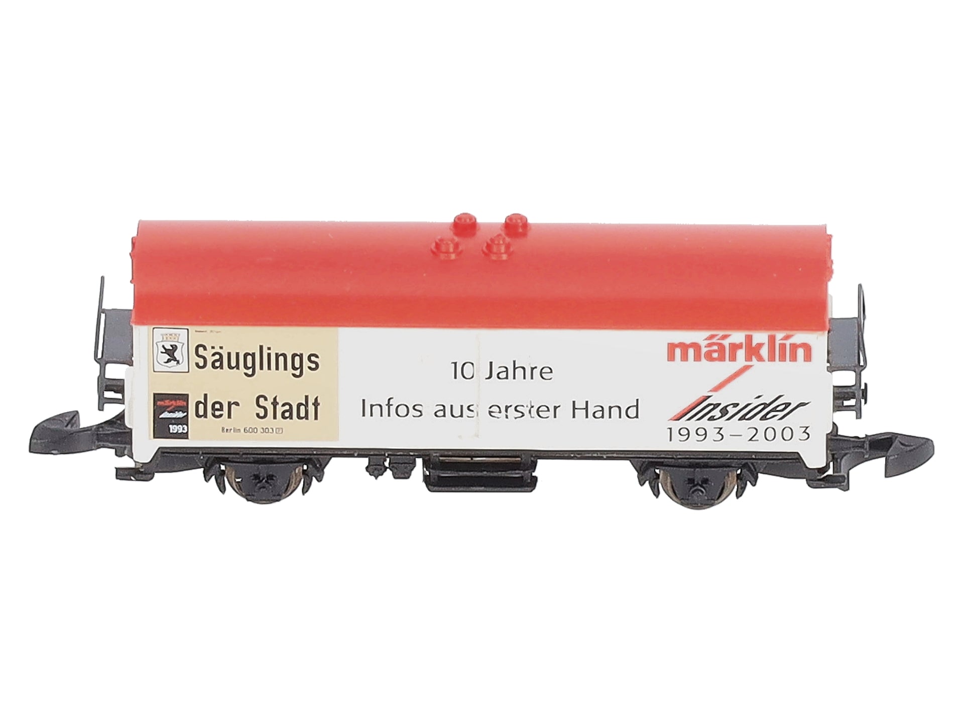 Marklin Z Care Berlin 10 J. Insider Club Freight Car 1993-2003 w/ Anniver. Pin LN/Box